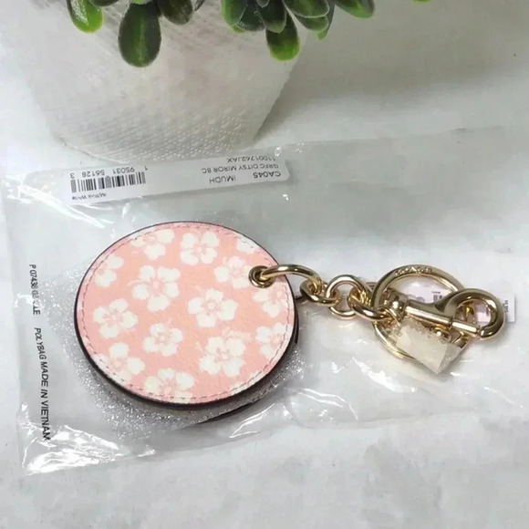 Coach Pink mirror bag charm keychain - Picture 2 of 3